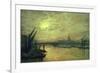 The Thames by Moonlight with Southwark Bridge, 1884-John Atkinson Grimshaw-Framed Giclee Print