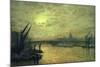 The Thames by Moonlight with Southwark Bridge, 1884-John Atkinson Grimshaw-Mounted Giclee Print