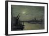 The Thames by Moonlight with Southwark Bridge, 1884-John Atkinson Grimshaw-Framed Giclee Print