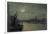 The Thames by Moonlight with Southwark Bridge, 1884-John Atkinson Grimshaw-Framed Giclee Print