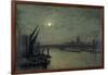 The Thames by Moonlight with Southwark Bridge, 1884-John Atkinson Grimshaw-Framed Giclee Print