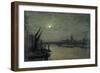 The Thames by Moonlight with Southwark Bridge, 1884-John Atkinson Grimshaw-Framed Giclee Print