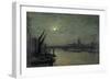 The Thames by Moonlight with Southwark Bridge, 1884-John Atkinson Grimshaw-Framed Giclee Print