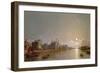 The Thames by Moonlight with Traitors' Gate and the Tower of London-Henry Pether-Framed Giclee Print