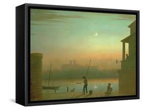 The Thames by Moonlight-Theo Van Doesburg-Framed Stretched Canvas