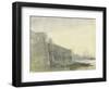 The Thames, Early Morning, Toward St. Paul'S, C.1849 (W/C with Graphite on Paper)-John William Inchbold-Framed Giclee Print