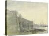 The Thames, Early Morning, Toward St. Paul'S, C.1849 (W/C with Graphite on Paper)-John William Inchbold-Stretched Canvas