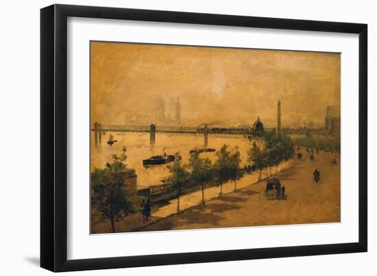 The Thames Embankment, London-Paolo Sala-Framed Giclee Print