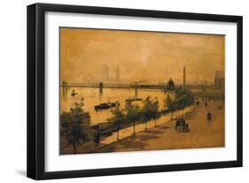 The Thames Embankment, London-Paolo Sala-Framed Giclee Print