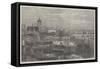 The Thames Embankment Works, Viewed from King's College-null-Framed Stretched Canvas