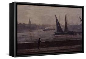 The Thames from Battersea Bridge, 1863-James Abbott McNeill Whistler-Framed Stretched Canvas