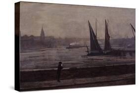 The Thames from Battersea Bridge, 1863-James Abbott McNeill Whistler-Stretched Canvas