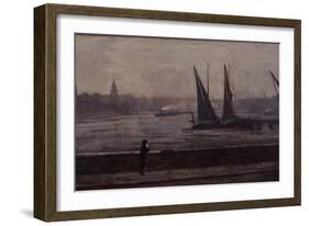 The Thames from Battersea Bridge, 1863-James Abbott McNeill Whistler-Framed Giclee Print