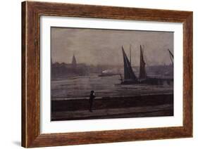 The Thames from Battersea Bridge, 1863-James Abbott McNeill Whistler-Framed Giclee Print