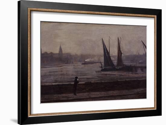 The Thames from Battersea Bridge, 1863-James Abbott McNeill Whistler-Framed Giclee Print