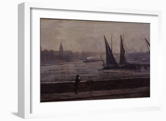 The Thames from Battersea Bridge, 1863-James Abbott McNeill Whistler-Framed Giclee Print