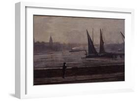 The Thames from Battersea Bridge, 1863-James Abbott McNeill Whistler-Framed Giclee Print