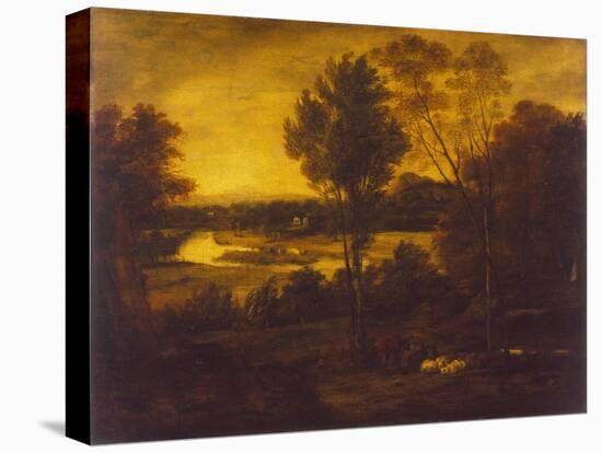 The Thames from Richmond Hill-Joshua Reynolds-Stretched Canvas