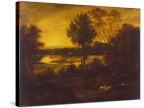 The Thames from Richmond Hill-Joshua Reynolds-Stretched Canvas
