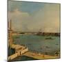 'The Thames from Richmond House', 1746-Canaletto-Mounted Giclee Print