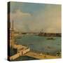 'The Thames from Richmond House', 1746-Canaletto-Stretched Canvas