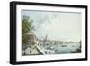 The Thames from Somerset House, Looking Downstream (Oil on Canvas)-William James-Framed Giclee Print