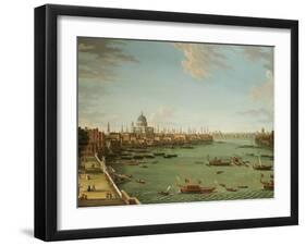 The Thames from the Terrace of Somerset House, Looking Towards the City, C.1745-Antonio Joli-Framed Giclee Print