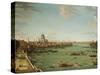 The Thames from the Terrace of Somerset House, Looking Towards the City, C.1745-Antonio Joli-Stretched Canvas