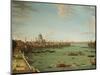 The Thames from the Terrace of Somerset House, Looking Towards the City, C.1745-Antonio Joli-Mounted Giclee Print