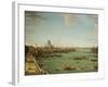 The Thames from the Terrace of Somerset House, Looking Towards the City, C.1745-Antonio Joli-Framed Giclee Print