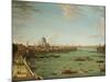 The Thames from the Terrace of Somerset House, Looking Towards the City, C.1745-Antonio Joli-Mounted Giclee Print