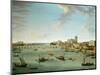 The Thames from the Terrace of Somerset House Looking Towards Westminster-Antonio Joli-Mounted Giclee Print