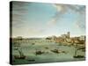 The Thames from the Terrace of Somerset House Looking Towards Westminster-Antonio Joli-Stretched Canvas