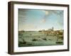 The Thames from the Terrace of Somerset House Looking Towards Westminster-Antonio Joli-Framed Giclee Print