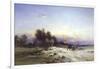 The Thames Frozen, Evening, Sonning, c.1852-George Williams-Framed Giclee Print