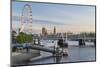 The Thames, Hungerford Bridge, Westminster Palace, London Eye, Big Ben-Rainer Mirau-Mounted Photographic Print