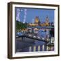 The Thames, Hungerford Bridge, Westminster Palace, London Eye, Big Ben-Rainer Mirau-Framed Photographic Print