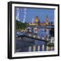 The Thames, Hungerford Bridge, Westminster Palace, London Eye, Big Ben-Rainer Mirau-Framed Photographic Print