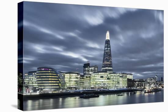 The Thames in Southwark with City Hall, More London Riverside, London, England, UK-Alex Robinson-Stretched Canvas