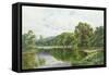 The Thames Near Henley-Henry Parker-Framed Stretched Canvas