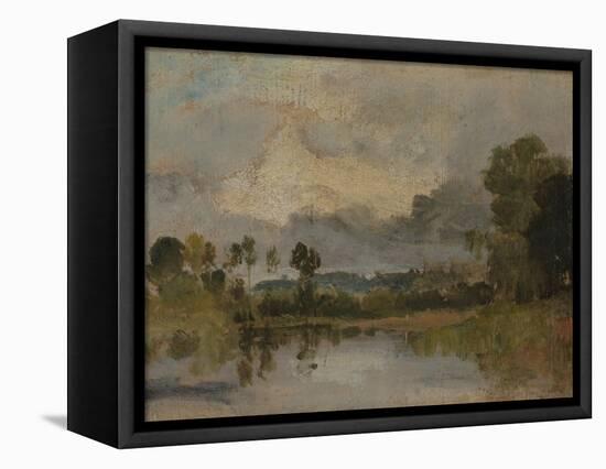 The Thames Near Windsor-J. M. W. Turner-Framed Stretched Canvas