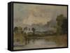 The Thames Near Windsor-J. M. W. Turner-Framed Stretched Canvas