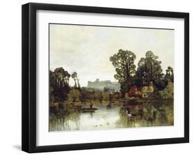 The Thames River with a View onto Windsor Castle-Karl Heffner-Framed Giclee Print