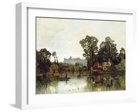 The Thames River with a View onto Windsor Castle-Karl Heffner-Framed Giclee Print