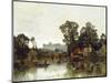 The Thames River with a View onto Windsor Castle-Karl Heffner-Mounted Giclee Print