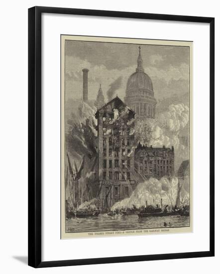 The Thames Street Fire, a Sketch from the Railway Bridge-Henry William Brewer-Framed Giclee Print