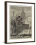 The Thames Street Fire, a Sketch from the Railway Bridge-Henry William Brewer-Framed Giclee Print