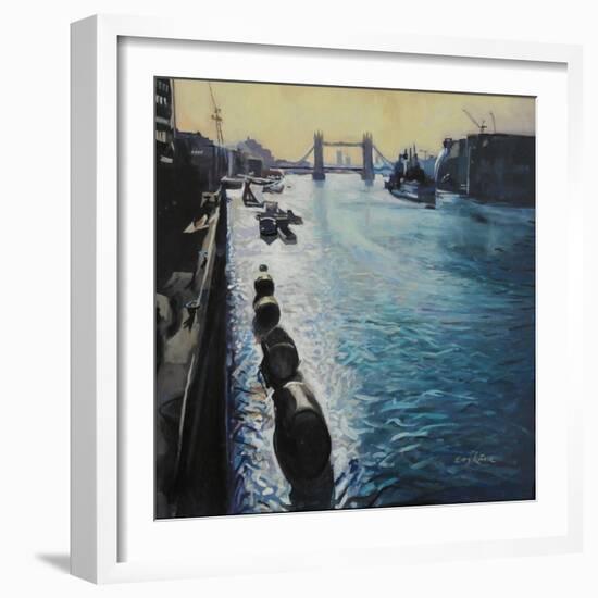 The Thames - Summer Morning-John Erskine-Framed Giclee Print