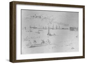 'The Thames Towards Erith', c1877-James Abbott McNeill Whistler-Framed Giclee Print