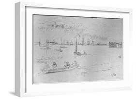 'The Thames Towards Erith', c1877-James Abbott McNeill Whistler-Framed Giclee Print